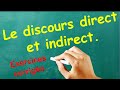 Le discours direct et indirect exercices corrigs