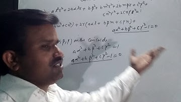 Central Conicoids Tangent Line and tangent Plane Lecture-1