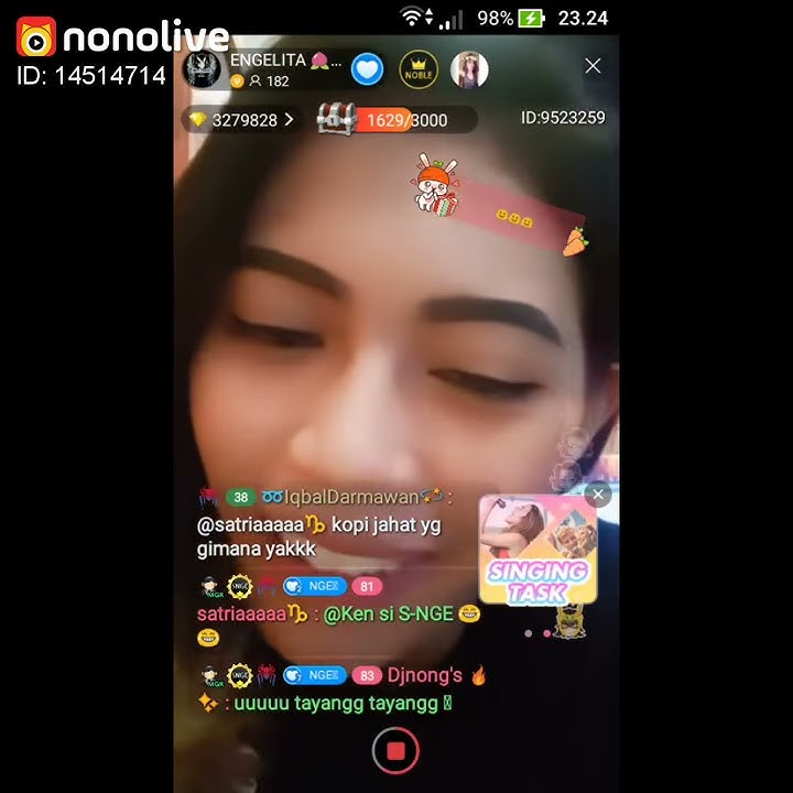 nono live #tante'digodain brondong