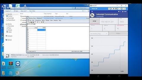 industrial Communication modbus tcp  trace data, watch it on graph and export the data to csv file