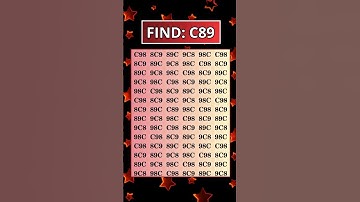💥 Can you spot the number C89? — Eye Test Challenge #shorts #quiz #gkquiz