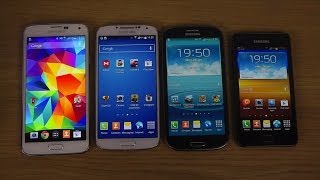 Samsung Galaxy S5 vs. Galaxy S4 vs. Galaxy S3 vs. Galaxy S2  Which Is Faster?
