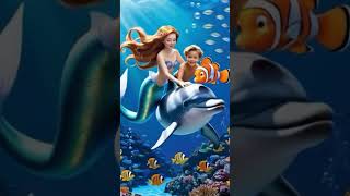 MermaidMagic, #UnderwaterFantasy, #DolphinFriends, #ClownfishJourney, #OceanDreams, #MermaidVibes,