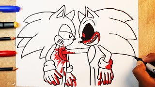 COMO DIBUJAR a SONIC VS SONIC EXE