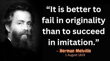 “It is better to fail in originality than to succeed in imitation” | Herman Melville Quotes #quotes