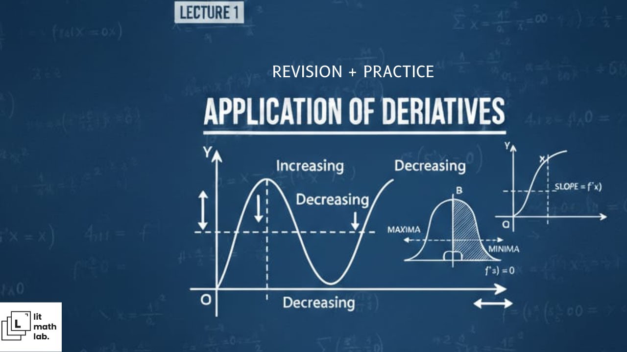 practice questions on applications of derivatives -... APPLICATION OF DERIVATIVES | LECTURE-2 |CLASS 12| QUICK REVISION ...