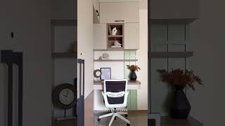 Modern Minimalist Bedroom | Wardrobe &amp; Study Area Design Ideas