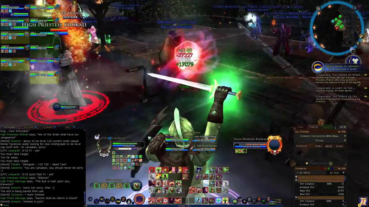 LOTRO Abyss of Mordath 1. Boss - Twins T2C - Warden Main Tank - Raging Raiders Arkenstone