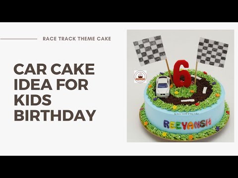 Birthday Cake Decoration ideas for Boys| Car Theme Birthday Cake Idea| Racing Track Cake| Kids Cake