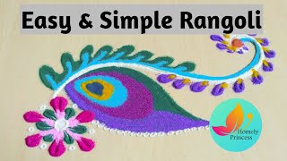 Easy Rangoli Design | kolam by Homely Princess