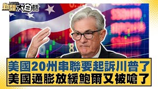 美國20州串聯要起訴川普了 美國通膨放緩鮑爾又被嗆了【#新聞大白話】20250514-12｜#賴岳謙 #謝寒冰 #栗正傑