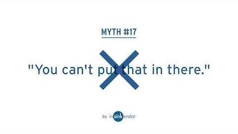 Garbage Disposal Myths - You Can