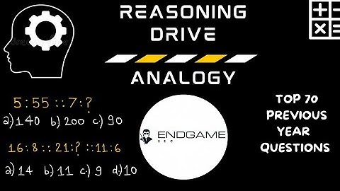 ANALOGY == SSC REASONING Top Previous Year Questions