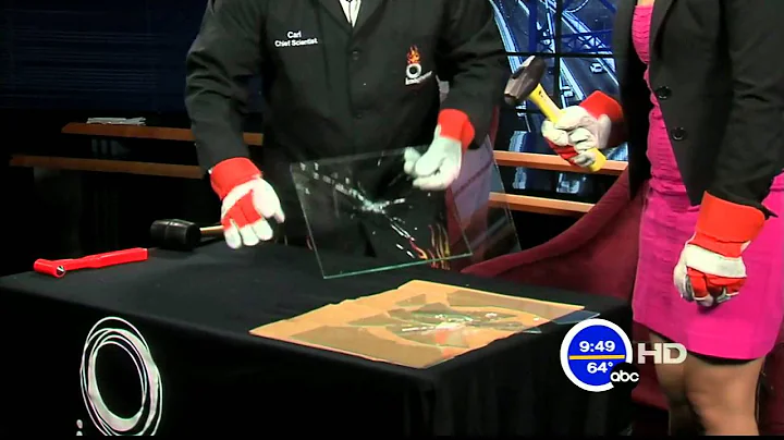 Glass impact testing with a hammer