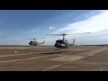 USAF TH-1H Huey II formation taxiing into parking