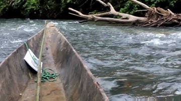 Canoeing on Huaorani River