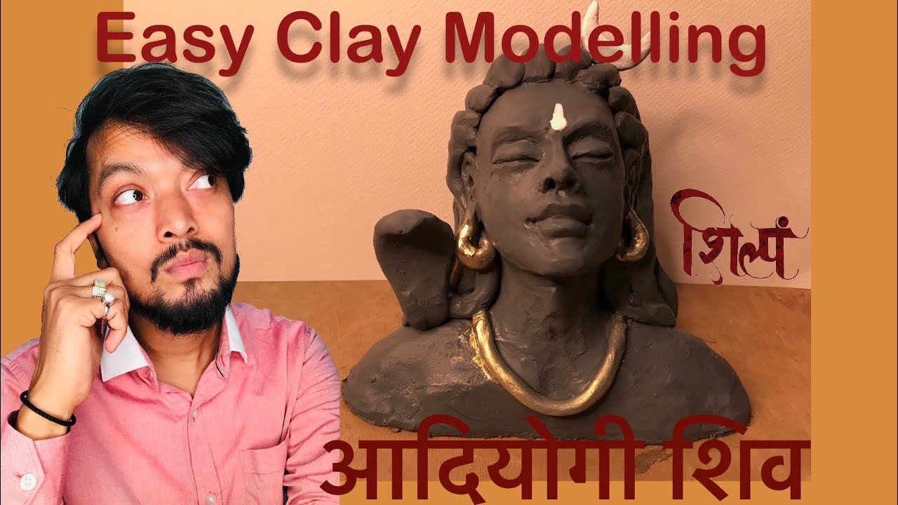 How to make Shiva idol || Adiyogi Shiva ||clay art || clay sculpture || step by step