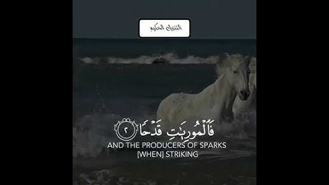 آيات من سورة العاديات بصوت جميل