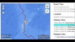 Interesting EARTHQUAKE Amsterdam Island....