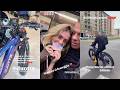 Davide Lacerenza al settimo cielo per la super bicicletta elettrica che gli hanno regalato