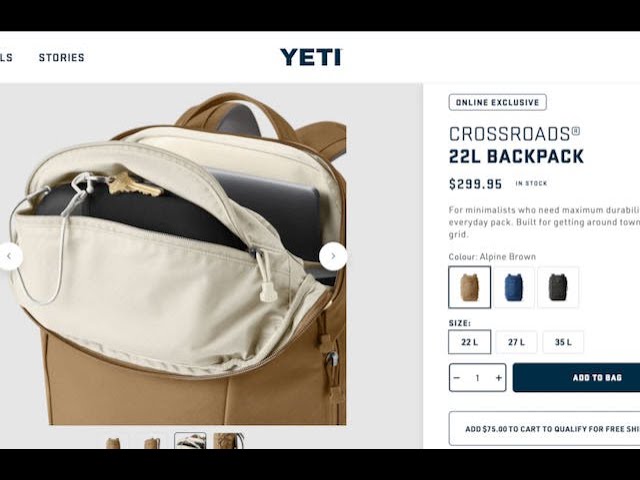 YETI Crossroads Bags for Everyday and Travel