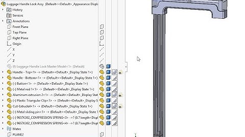 CAD SolidWorks: How Does Luggage Handle Mechanism Work?
