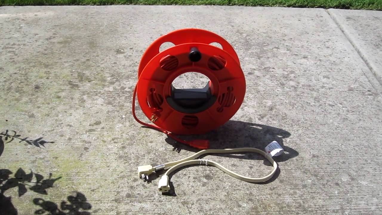 How to coil & use extension cord with cord reel - Quick and Easy - YouTube