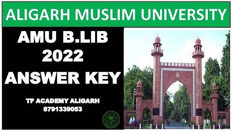 AMU Blib entrance 2022 answer key II AMU B.lib 2022 answers II AMU Blib 2022 question paper