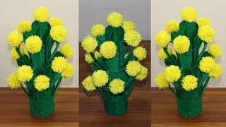 Guldasta |New Woolen Guldasta Flower video |Guldasta Ka Video|Plastic Bottle Craft Ideas| गुलदस्ता