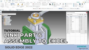Solid Edge 2022 - Tutorial - Link Part & Assembly to Excel