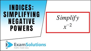 Indices - Simplifying Negative Powers : ExamSolutions