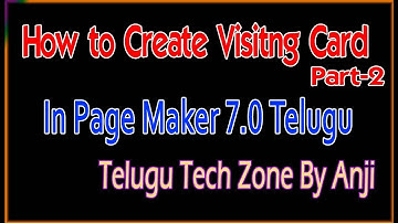 How to Create Visiting Card In Page Maker 7.0 In Telugu Part 2 | Create Visiting Card In Page Maker