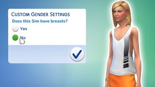 Sims 4 Mod for Breasts Option on Sims Regardless of Gender Settings