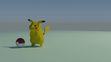 [Blender 2.83]Pikachu / fan art[Rig and Animate]