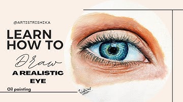 How to draw a realistic eye painting (Timelaps video)