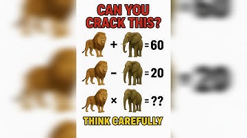 🦁🐘 Can You Crack This? Impossible Math Puzzle Challenge | Brain Teaser Puzzle Level 51 🇦🇺🇳🇿