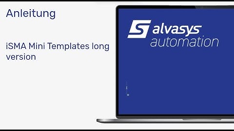 alvasys automation AG Anleitung Niagara N4 iSMA Mini Templates long version