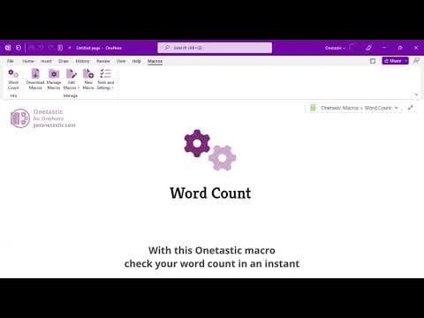 Word Count in OneNote - YouTube