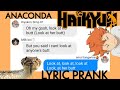 Anaconda ||Lyric Prank|| ||Haikyu Text||