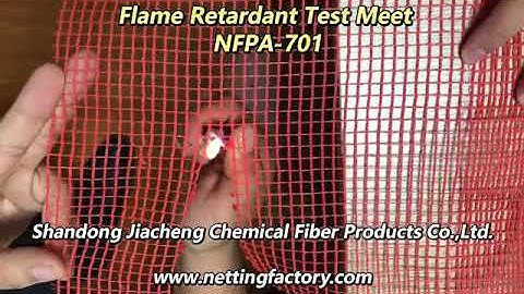 NFPA-701 Test for debris netting