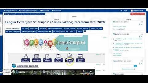 Moodle visualizar notas y grabaciones en línea