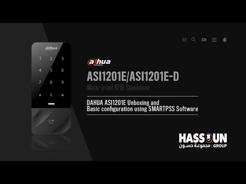 ค่า access  New  DAHUA ASI1201E  Standalone access control Unboxing and Basic configuration using SMARTPSS Software