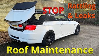 How to look after a convertible roof - Lubricate rubber seals with Gummi  Pflege - BMW - Fix creaking 