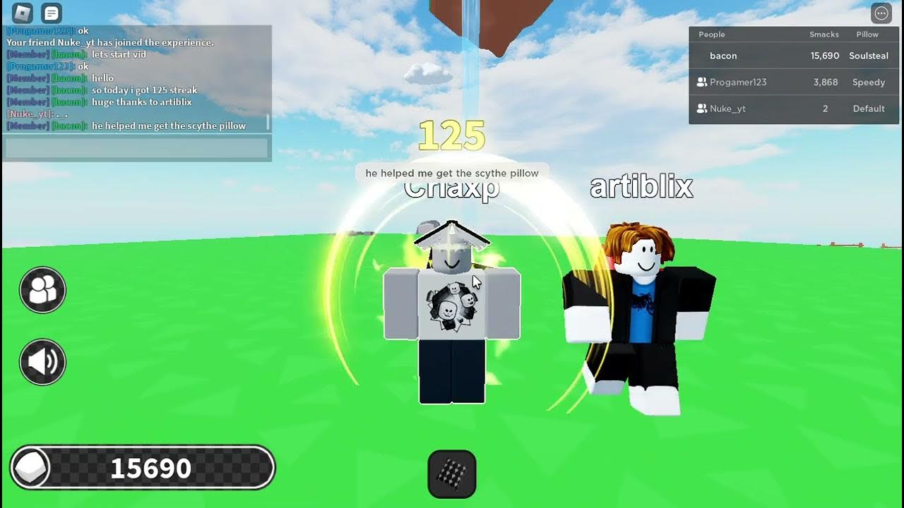 Getting a STREAK of 125 in Pillow Fight! Roblox Pillow Fight YouTube