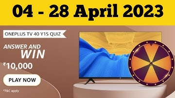 Amazon OnePlus TV 40 Y1S Quiz Answers Today I Amazon Quiz Today