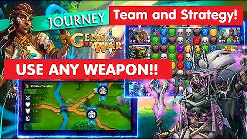 Gems of War Journey Event USE ANY WEAPON! No Mythic team! Bug glitch cheat