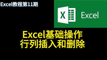 Excel基础操作行列插入和删除 Excel教程第11期