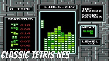 Tetris NES (Nintendo Entertainment System) Classic Gameplay HD!