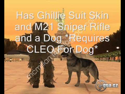 Grand Theft Auto San Andreas GHILLIE SUIT Skin watch v=lx1AxbpFZtk
