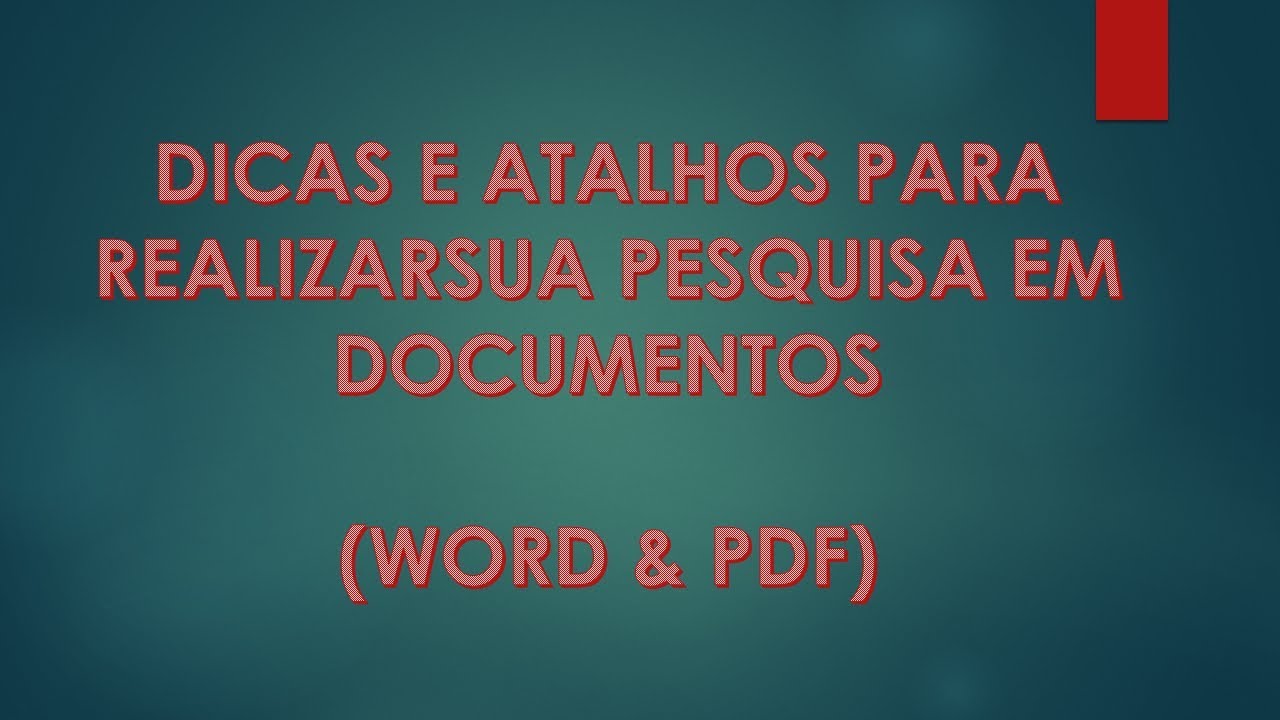 AULA COMO PESQUISAR PALAVRAS DENTRO DE ALGUM DOCUMENTO (PDF, WORD...). YouTube AULA COMO PESQUISAR PALAVRAS DENTRO DE ALGUM DOCUMENTO (PDF, WORD...). YouTube